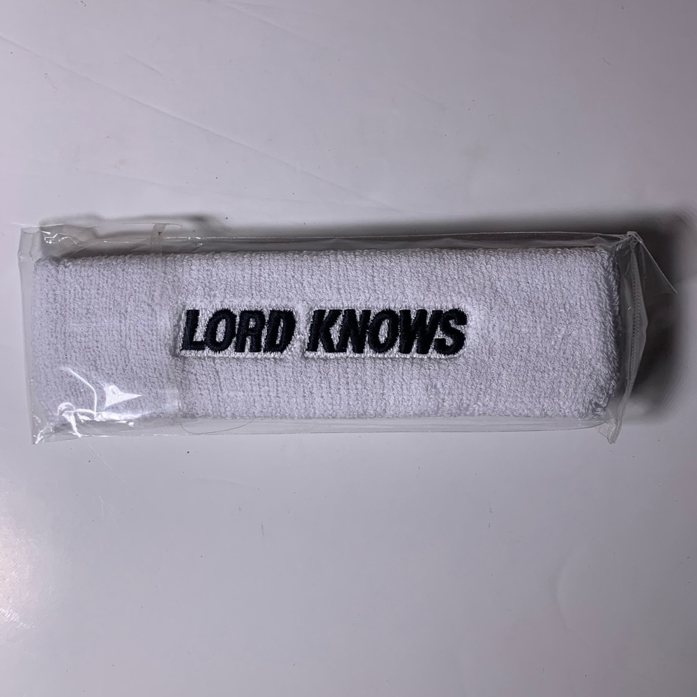 Lord knows white headband